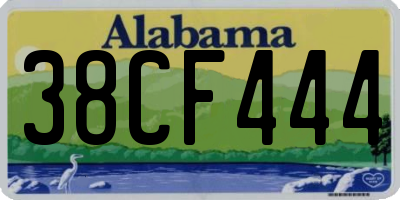 AL license plate 38CF444