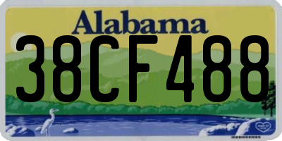 AL license plate 38CF488