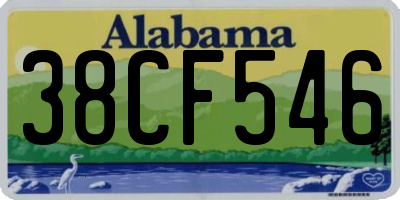 AL license plate 38CF546