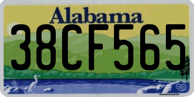 AL license plate 38CF565