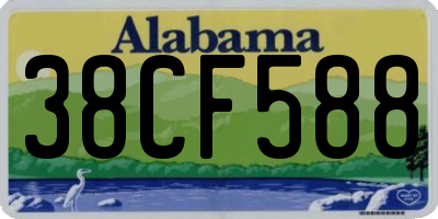 AL license plate 38CF588