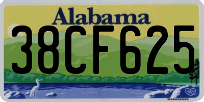 AL license plate 38CF625