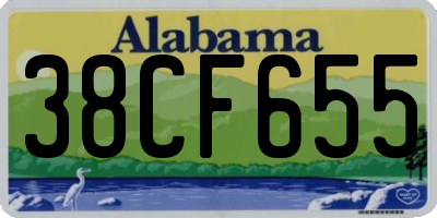 AL license plate 38CF655