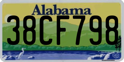AL license plate 38CF798