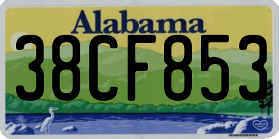 AL license plate 38CF853