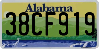AL license plate 38CF919
