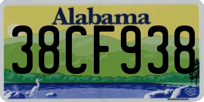 AL license plate 38CF938