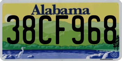 AL license plate 38CF968