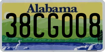 AL license plate 38CG008