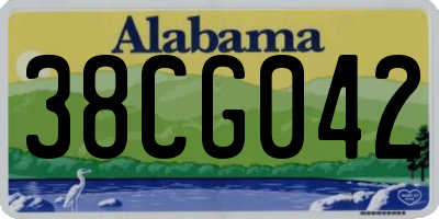AL license plate 38CG042