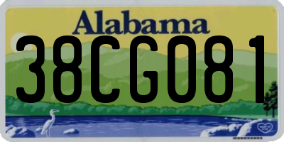 AL license plate 38CG081