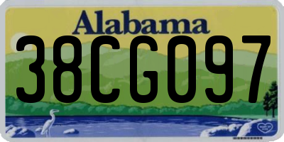 AL license plate 38CG097