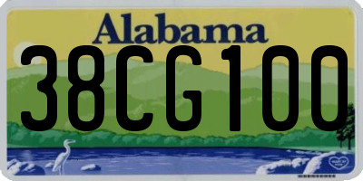 AL license plate 38CG100