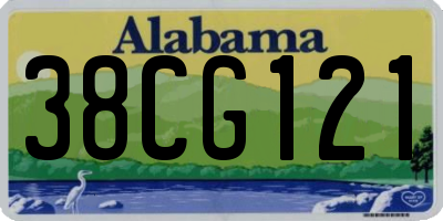 AL license plate 38CG121
