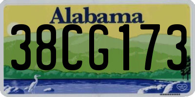 AL license plate 38CG173