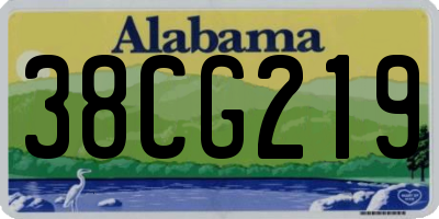 AL license plate 38CG219
