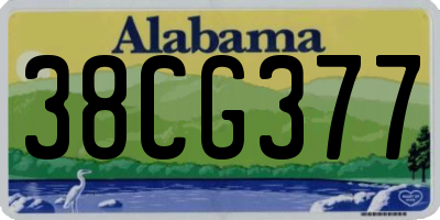 AL license plate 38CG377