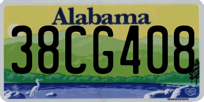 AL license plate 38CG408