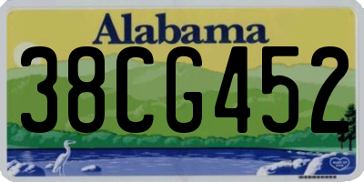 AL license plate 38CG452