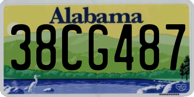 AL license plate 38CG487