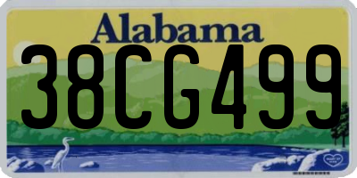 AL license plate 38CG499
