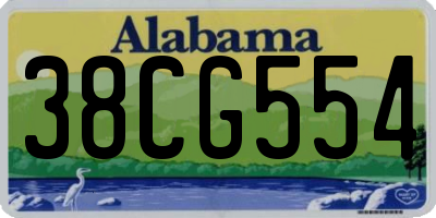 AL license plate 38CG554