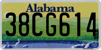 AL license plate 38CG614