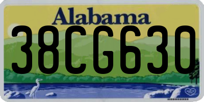 AL license plate 38CG630