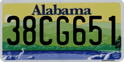 AL license plate 38CG651