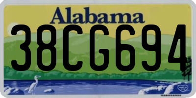 AL license plate 38CG694