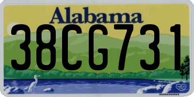 AL license plate 38CG731