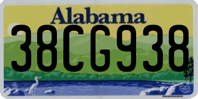 AL license plate 38CG938