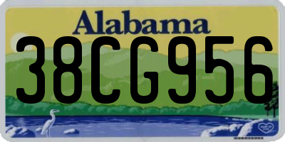 AL license plate 38CG956