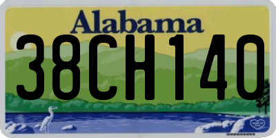 AL license plate 38CH140