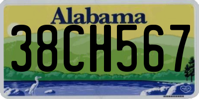 AL license plate 38CH567