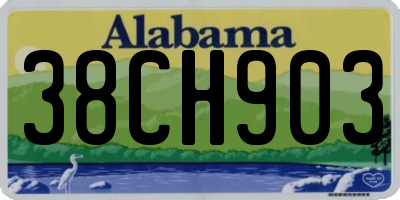 AL license plate 38CH903