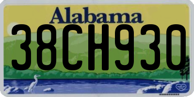 AL license plate 38CH930