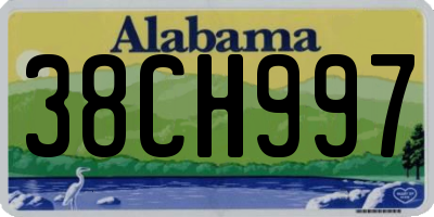 AL license plate 38CH997