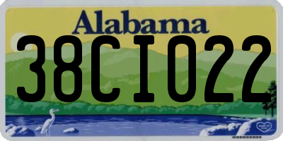 AL license plate 38CI022