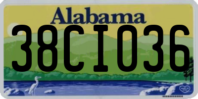AL license plate 38CI036