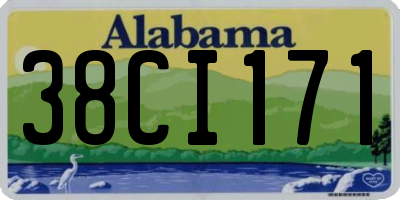AL license plate 38CI171