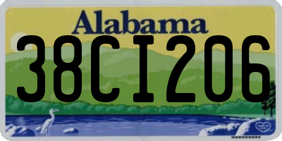 AL license plate 38CI206
