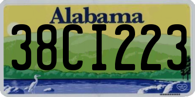 AL license plate 38CI223