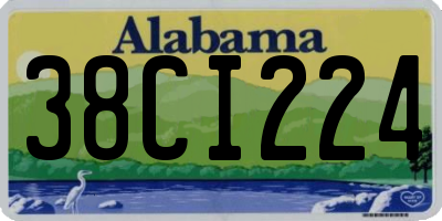 AL license plate 38CI224