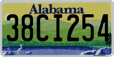 AL license plate 38CI254