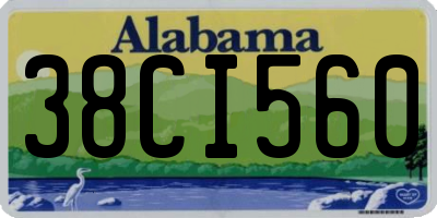 AL license plate 38CI560