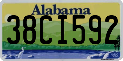 AL license plate 38CI592
