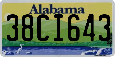 AL license plate 38CI643