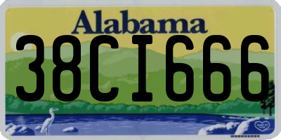 AL license plate 38CI666