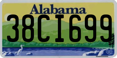 AL license plate 38CI699